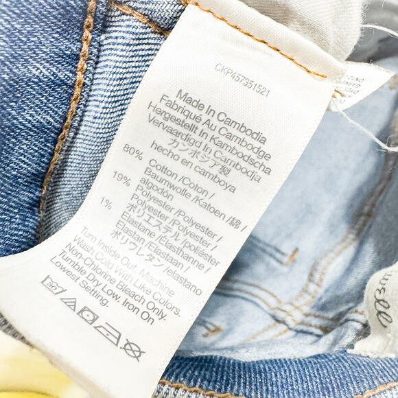 Madewell 10" High-Rise Skinny Jean Vintage Wash Denim Raw Hem Size 24 NC315 - Picture 8 of 9